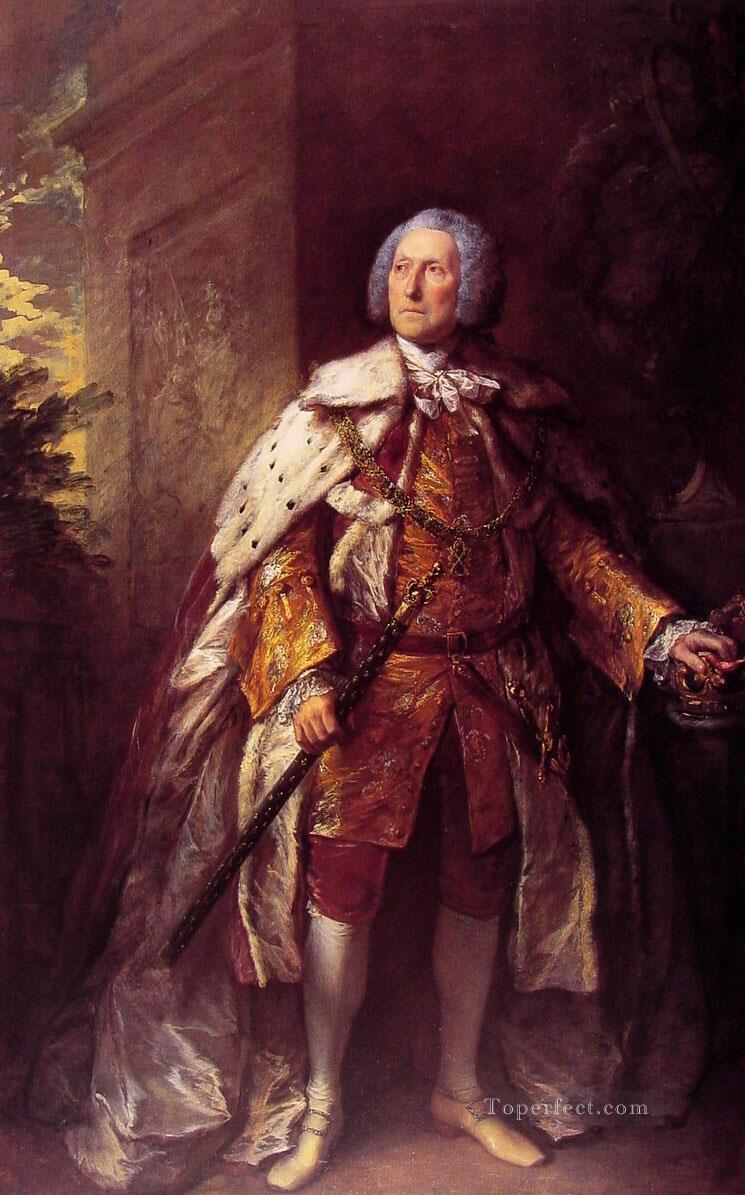 ジョン四世アーガイル公爵の肖像画 トーマス・ゲインズバラ油絵